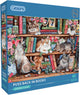 Gibsons – Puss Back in Books (von Debbie Cook) – 1000 Teile 68 × 49 cm (B × H) – Puzzle für Erwachsene