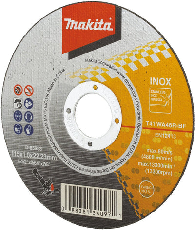 Makita-Trennscheibe 115 x 1,2 mm, Edelstahl – D-65953