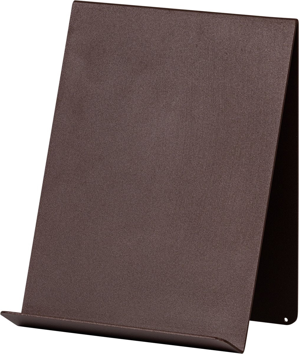 Stehender Buchständer „Woood Brook“ – Metall – Dunkelbraun – 24 x 19 x 14 cm