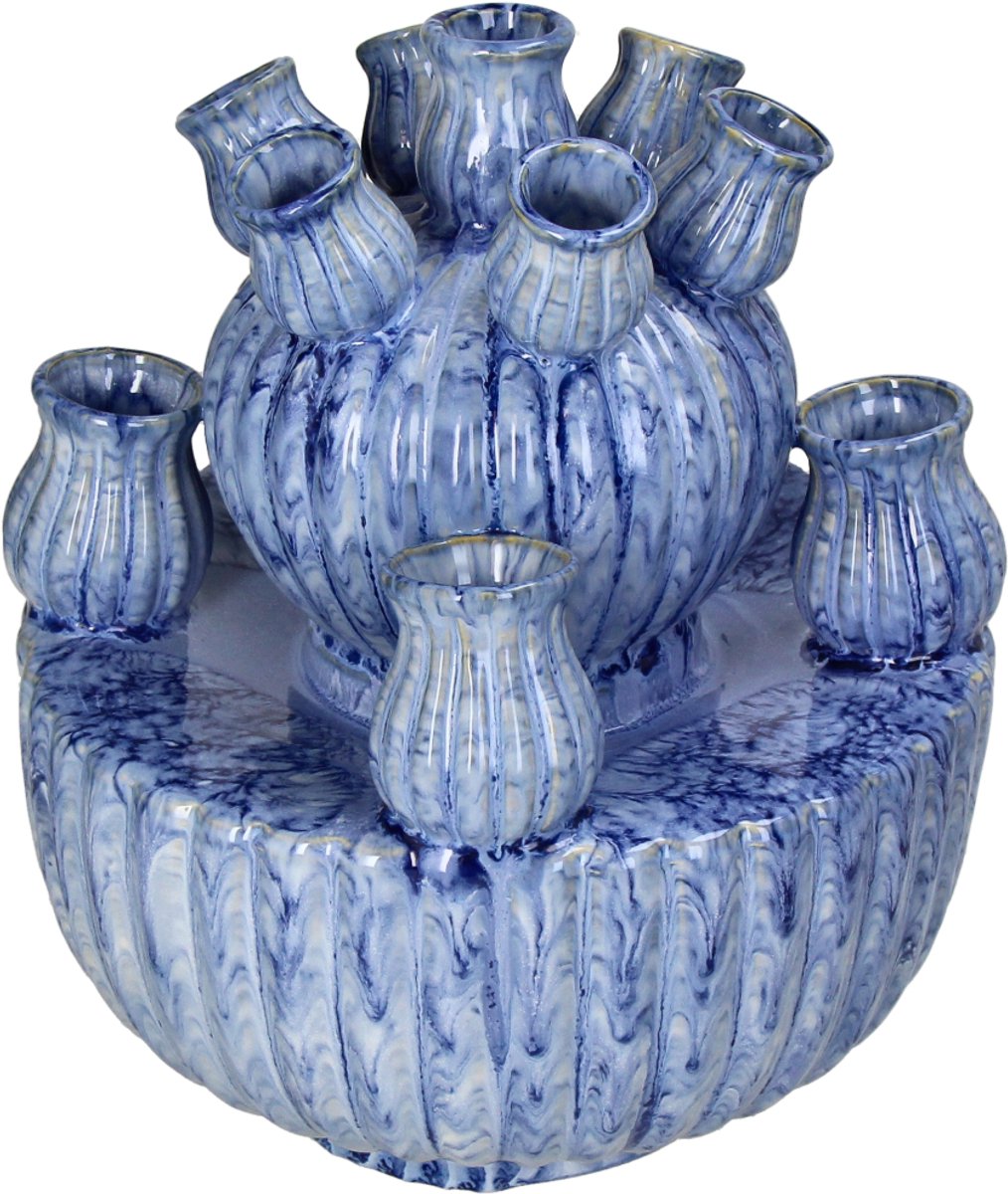 HD Collection Vase Steingut blau 23,5x23,5x27,5cm
