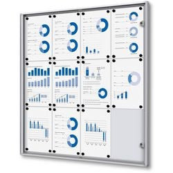 Showdown Vitrine SCXS12XA4 Economy Aluminium 931 x 963 mm Silber