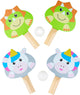 Eddy Toys Tischtennis-Set 3-teilig – Tischtennis-Set mit 2 Schlägern und 1 Ball – Freizeit-Tischtennis-Set – erhältlich im Dino- oder Einhorn-Design – 1 zufälliges Set