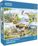 Gibsons Puzzle des Seengebiets mit 1000 Teilen Natur und Architektur.