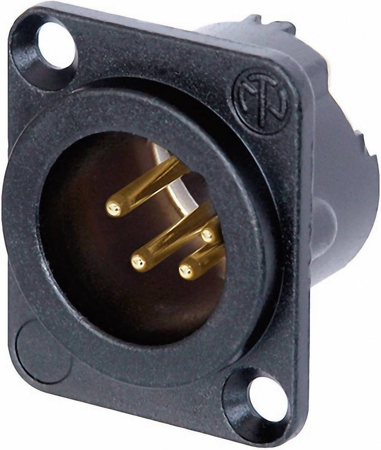 Neutrik NC4MD-LX-B XLR-Stecker Flanschstecker, Kontakte gerade Polzahl: 4 schwarz 1 Stück(e)