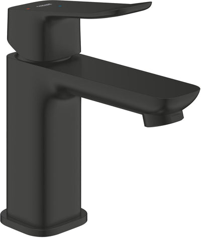 Grohe Dice Waschtischmischer – S-Größe – wassersparend – energiesparend – inklusive Push-Open-Ablaufgarnitur – mattschwarz