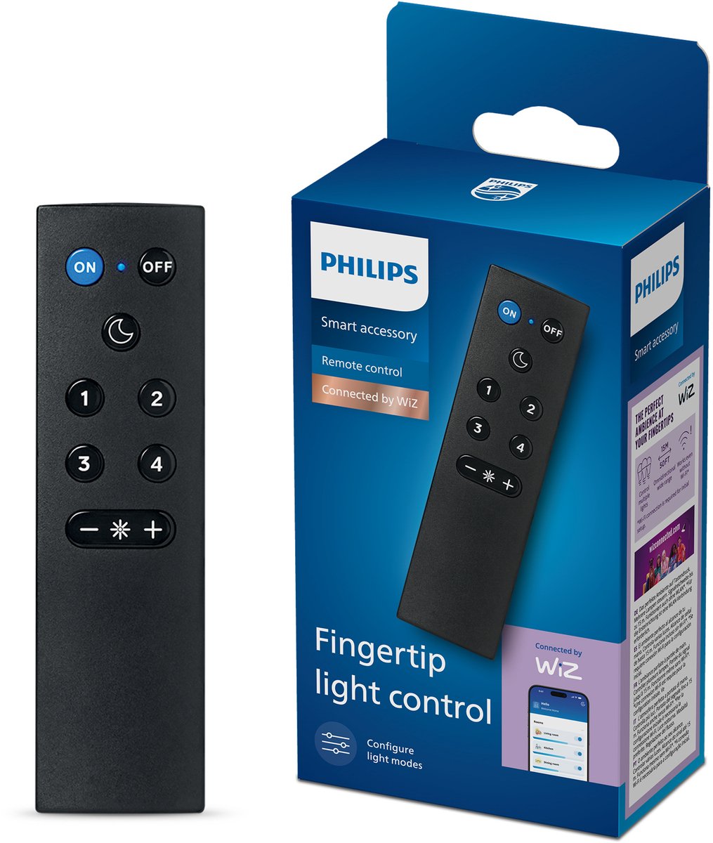Philips Beleuchtung Philips Smart Lighting – Fernbedienung – Steuern Sie Ihre intelligente Beleuchtung ganz einfach ohne App – batteriebetrieben – Schwarz