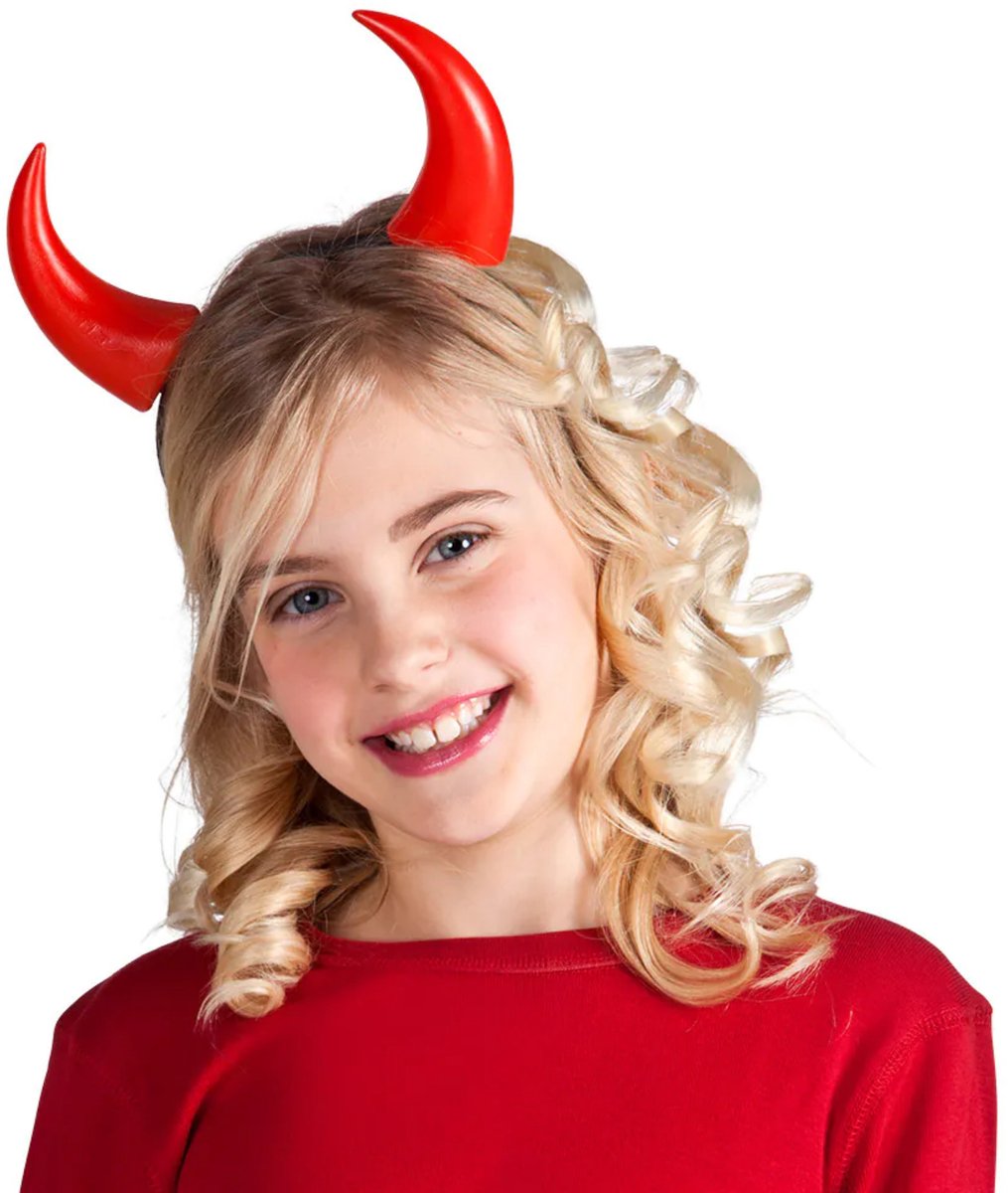 Boland Teufelshörner - rot - PVC - Diadem - Stirnband - Halloween - Karneval