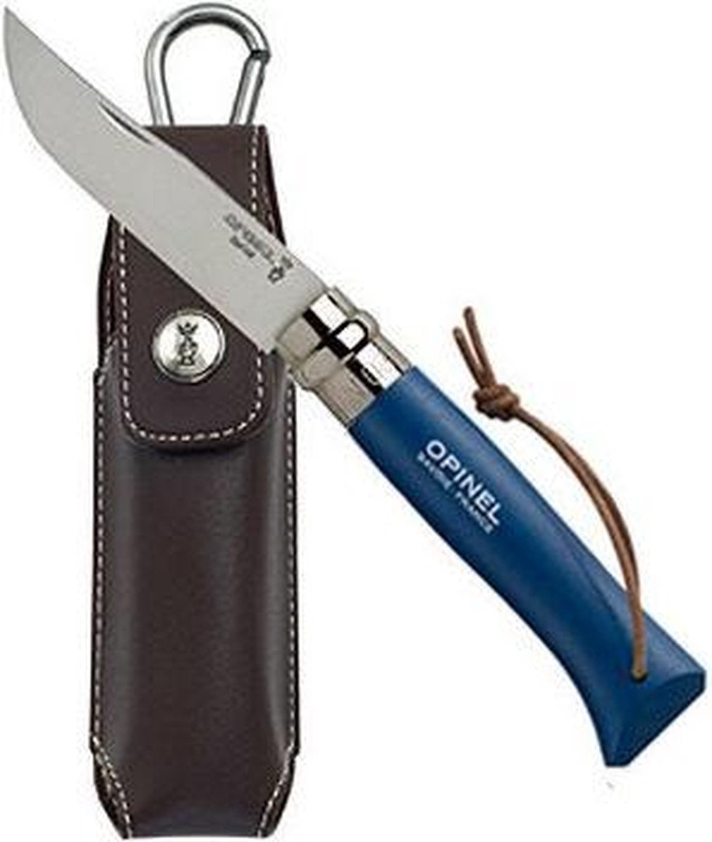Opinel - Taschenmesser - Nr. 08 – Holz mit Etui – blau