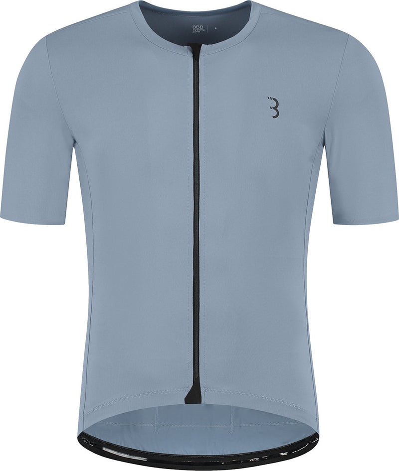 BBB Cycling Essence Fahrradshirt Herren Kurzarm – 15–25 °C – atmungsaktives MTB- und Radsportshirt mit 3 Rückentaschen – Eisblau