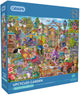 Gibsons Puzzle Upcycling Garten 1000 Teile bunte Landschaft.