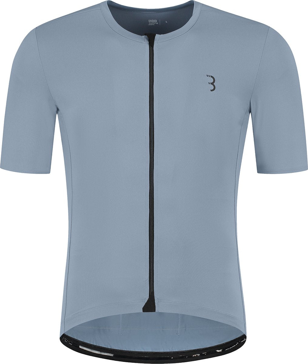 BBB Cycling Essence Fahrradshirt Herren Kurzarm – 15–25 °C – atmungsaktives MTB- und Radsportshirt mit 3 Rückentaschen – Eisblau