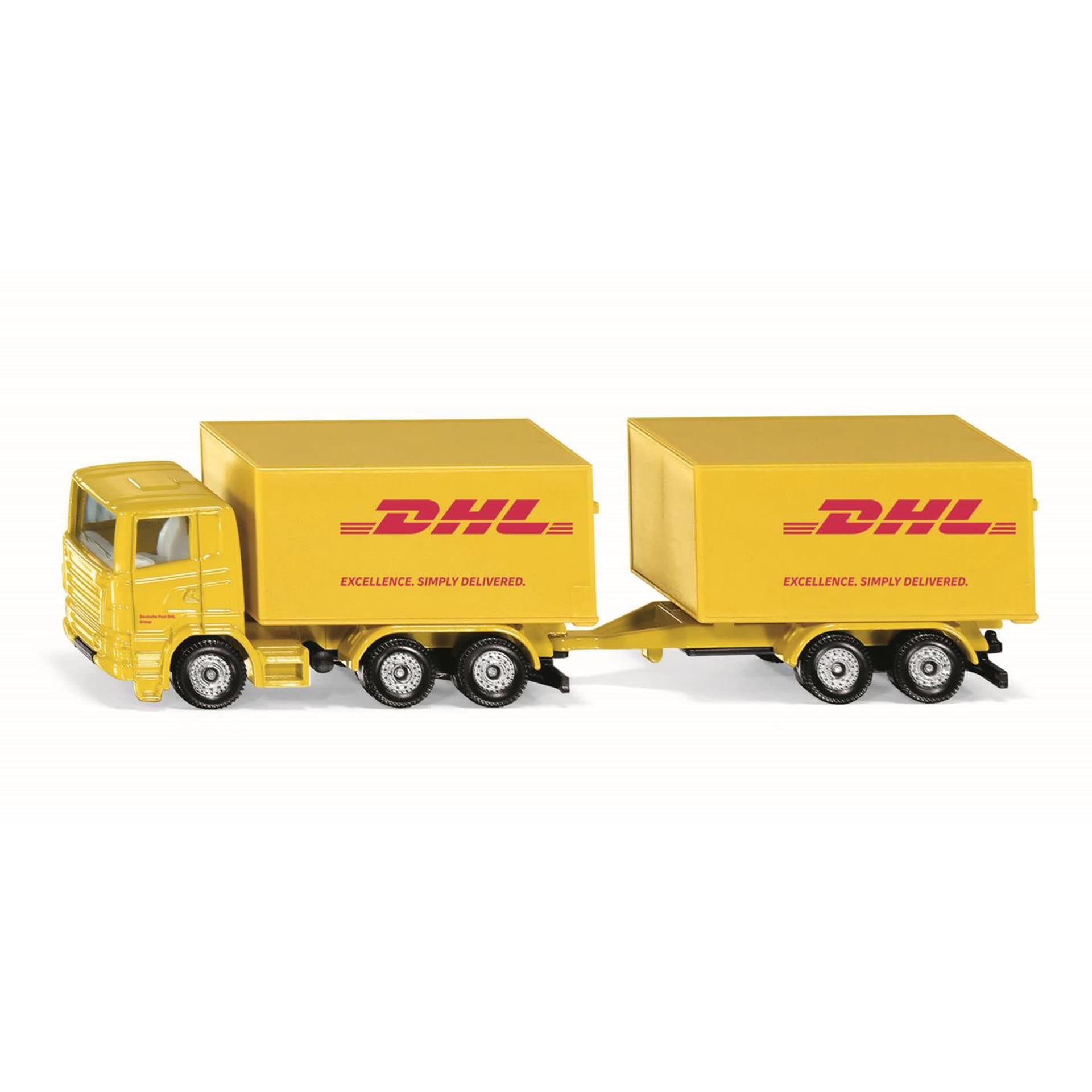 Siku-LKW mit DHL-Anhänger