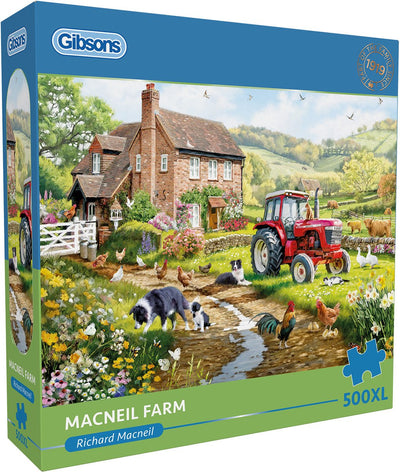 Gibsons – Macneil Farm (von Richard Macneil) – 500 große Teile, 68 x 49 cm (B x H) – Puzzle für Erwachsene