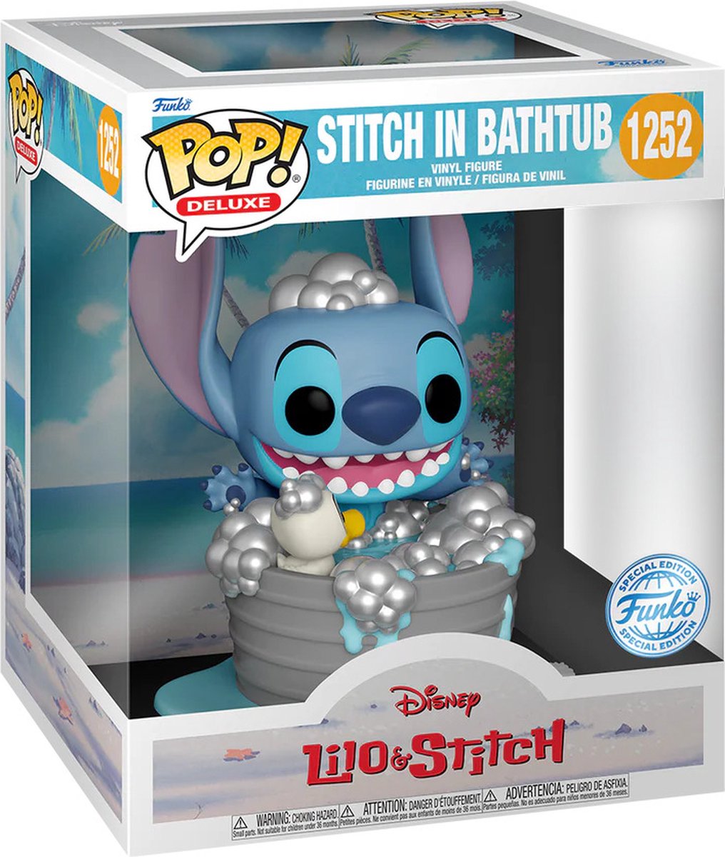 Funko Stitch in der Badewanne – Pop! Deluxe – Lilo und Stitch-Figur