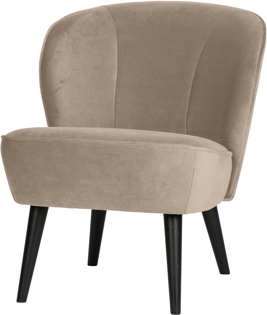 Woood Sara Sessel – Samt – Khaki – 59 x 71 x 70