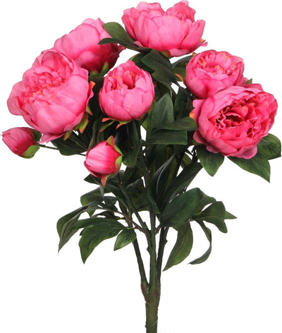 Glimmerdekorationen Kunstblumenstrauß Pfingstrose Fuchsia - Fuchsia - 55 cm - Dekorationsblumen - Kunstblumen