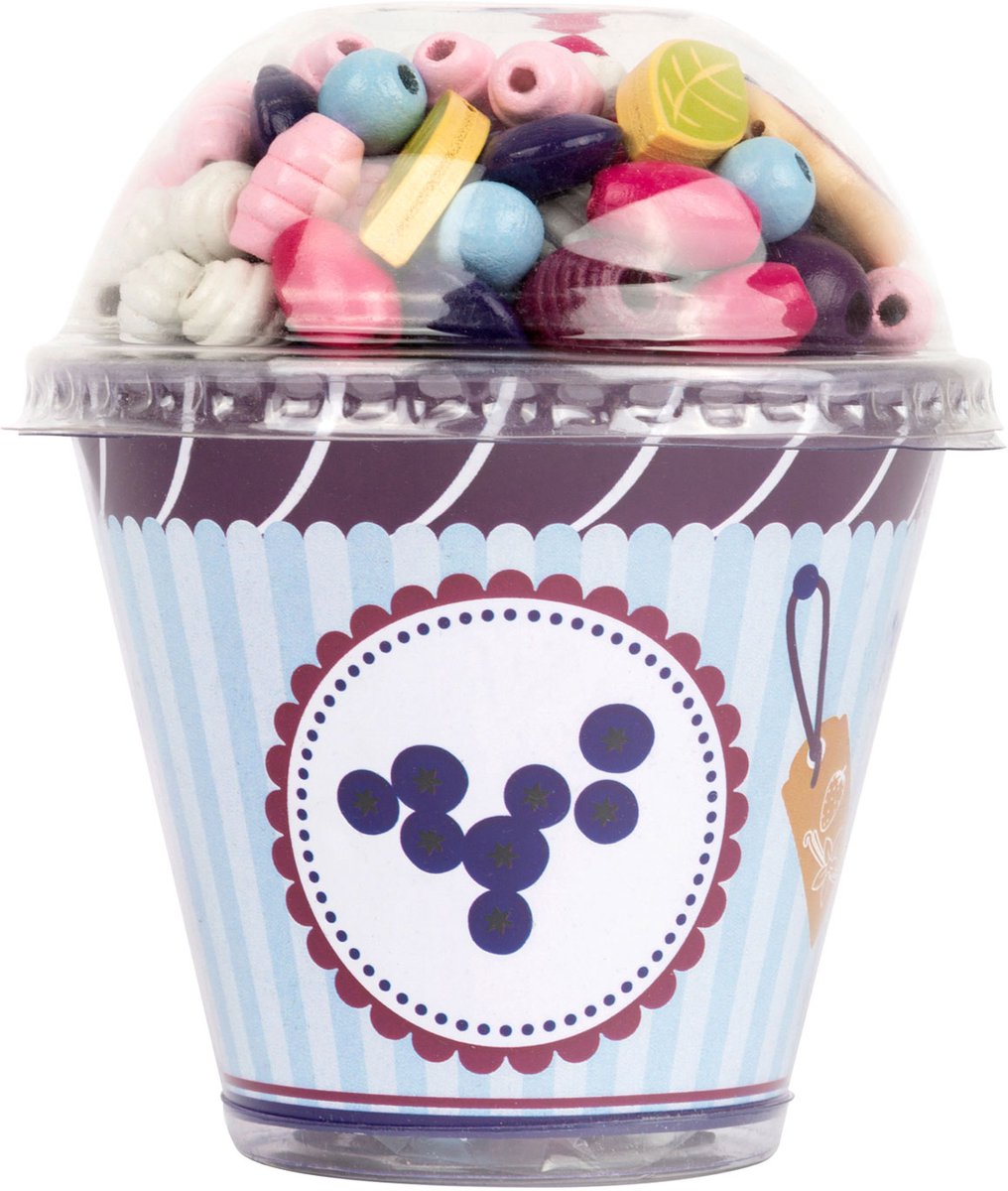 Kleiner Fuß - Holzperlen Schmuck machen Cupcake