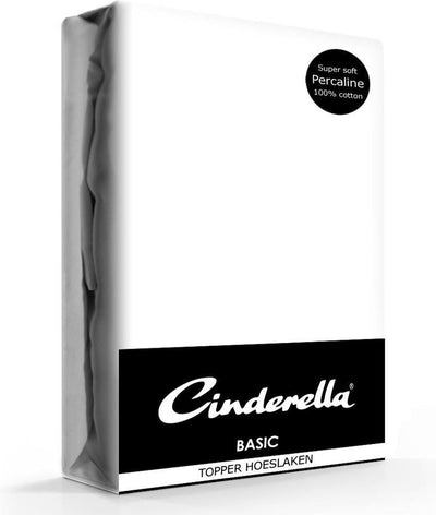 Cinderella – Weekend – Topper-Spannbettlaken – bis 15 cm Matratzenhöhe – Baumwolle – 160 x 210 cm – weiß
