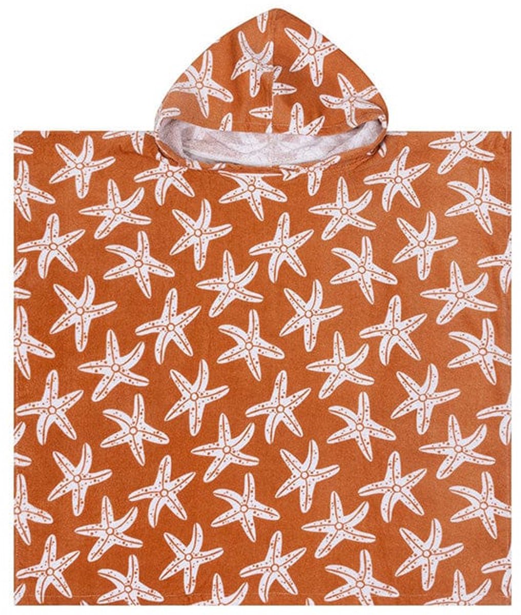 Seastar | Orange hydrophiler Strandponcho 50 x 50 cm