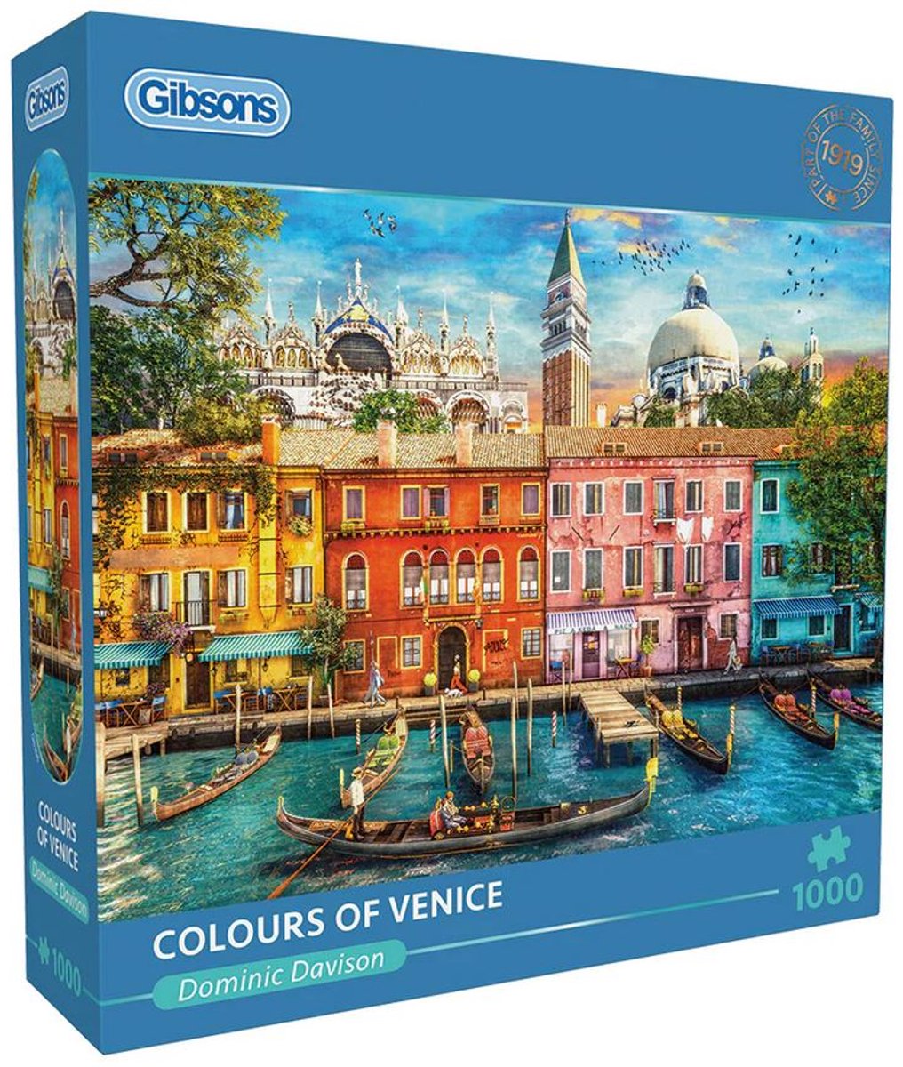 Gibsons – Farben Venedigs (von Dominic Davison) – 1000 Teile 68×49 cm (B×H) – Puzzle für Erwachsene