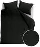 Ambiante Baumwoll-Uni-Bettbezug – einfarbig – Doppelbett – 200 x 200 220 cm – schwarz