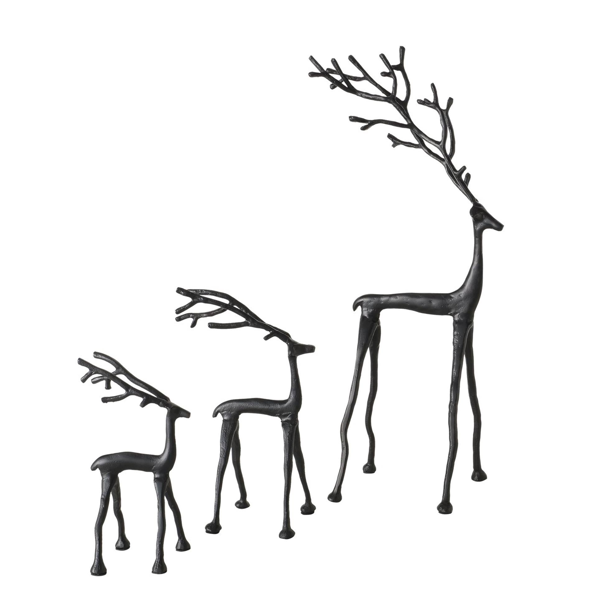 Boltze Home Hirschfigur Frody 3er-Set H29-63cm