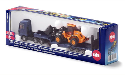 Siku Super Man Truck mit JCB Wiellader und Diät -Ladegerät O.