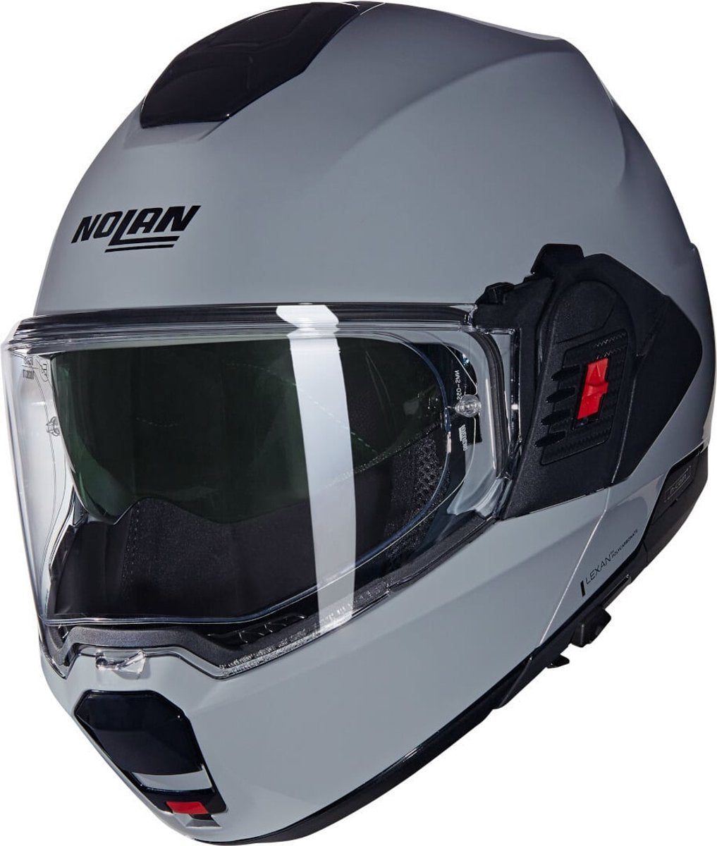 Nolan N120-1 Classico 303 grau glänzender Systemhelm – Größe XL – Helm