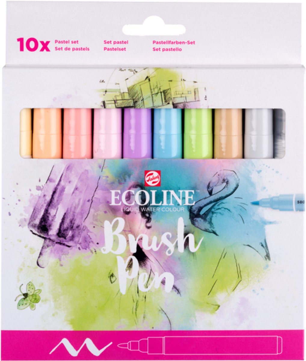 Ecoline Pinselstift-Set Pastell | 10 Farben