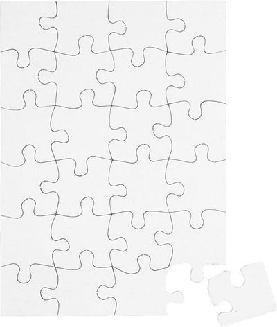 Creativ Company Puzzle, Dim 15x21 cm, weiß, 24 Teile, 16 Stück 1 Box