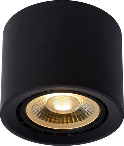 Lucide Fedler - Deckenstrahler (Deckenleuchte) - ø 12 cm - LED dimmen bis warm - GU10 (ES111) - 1x12W 2200K 3000K - Schwarz