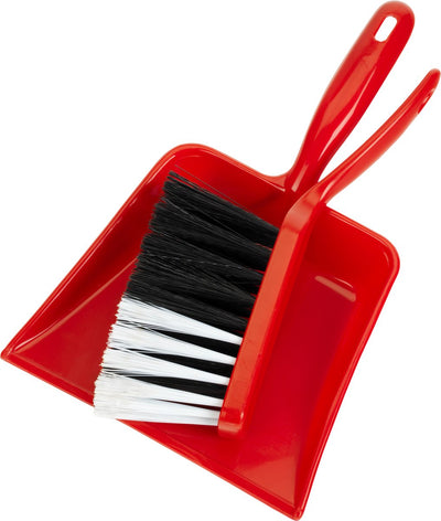 Klein Toys Pure Fresh 2-teiliges Kehrset – Kehrschaufel und Kehrschaufel – hochwertiger schwarzer und weißer Kunststoff – rot