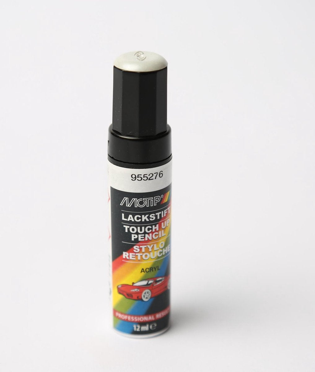 Motip 955276 – Autolackstift – Weiß Metallic – 12 ml