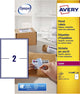 Versandetikett Avery Block-Out – 199 – 6 x 143 – 5 mm weiße Box 100 Blatt – 2 Etiketten pro Blatt
