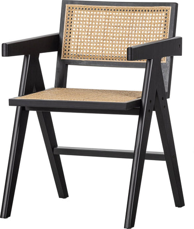 Woood Gunn Esszimmerstuhl – Rattan – Schwarz – 80 x 54 x 54