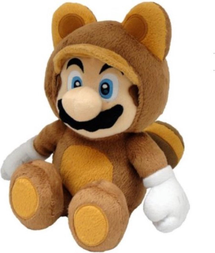 Together+ Nintendo Together + Super Mario Bros – Mario Tanooki offiziell lizenziertes Plüschtier – 22 cm Plüsch