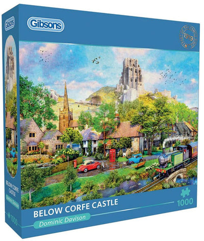 Gibsons – Below Corfe Castle (von Dominic Davison) – 1000 Teile 68×49cm (B×H) – Puzzle für Erwachsene