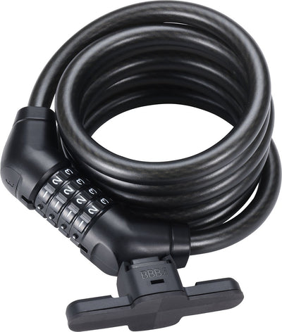 Bbb Cycling Codeguard-Kabel – Fahrradschloss mit einstellbarem Code – Länge: 180 cm – Dicke: 12 mm – Kabelschloss für Stadtfahrrad, Rennrad, Mountainbike – BBL-101b