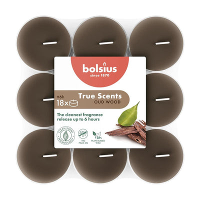 Bolsius Duftteelichter 18 Stück Altholz