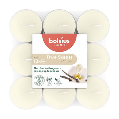 Bolsius Duft-Teelichter 6h 18 Stück Vanille