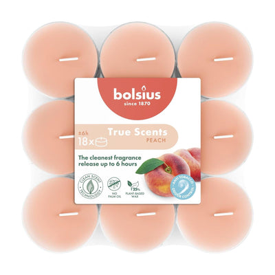 Bolsius Duft-Teelichter 6h 18 Stück Pfirsich