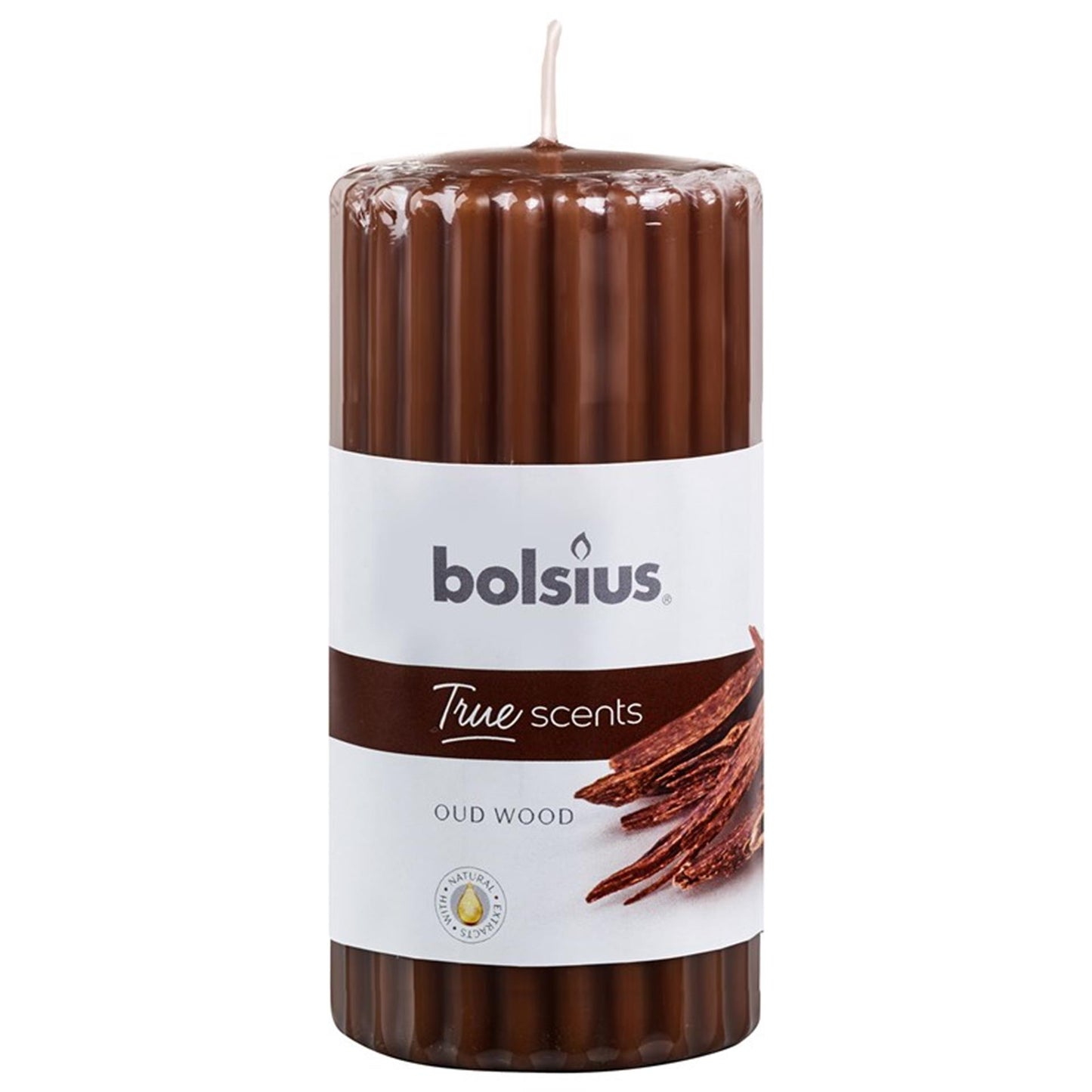 Bolsius Stumpenkerze Duft Altholz 120 58
