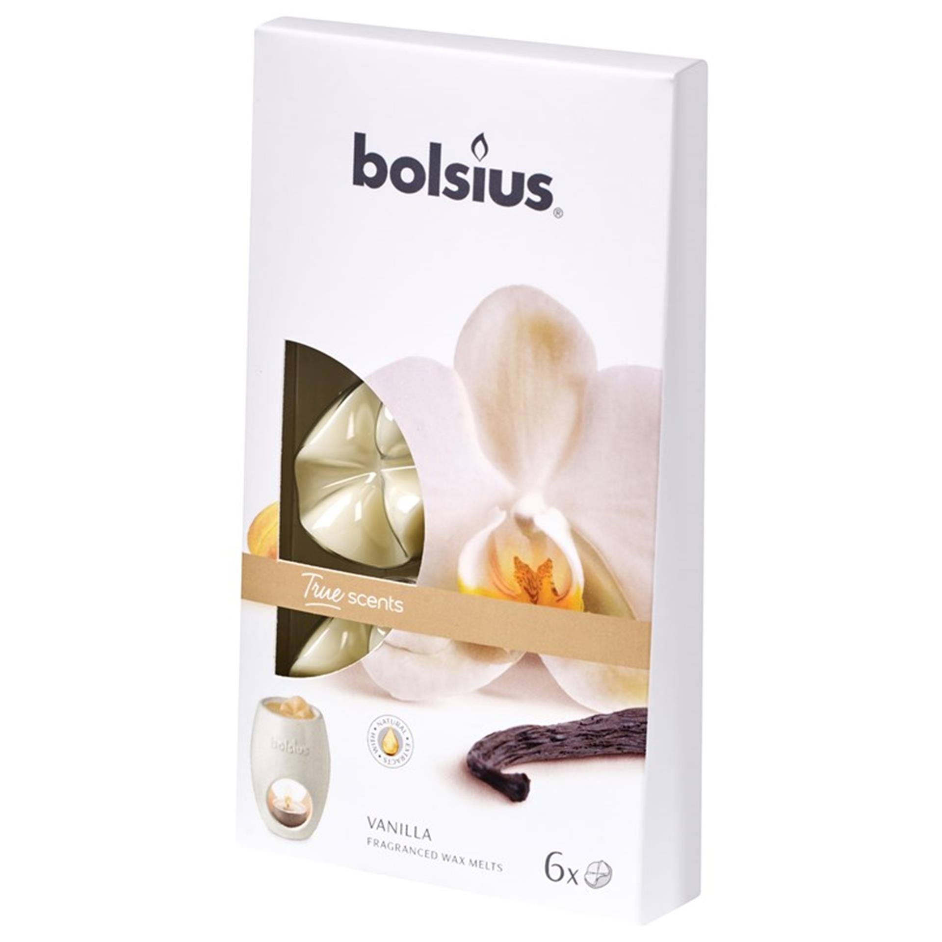 Bolsius schmelzbares Duftwachs Vanille 6 Stk