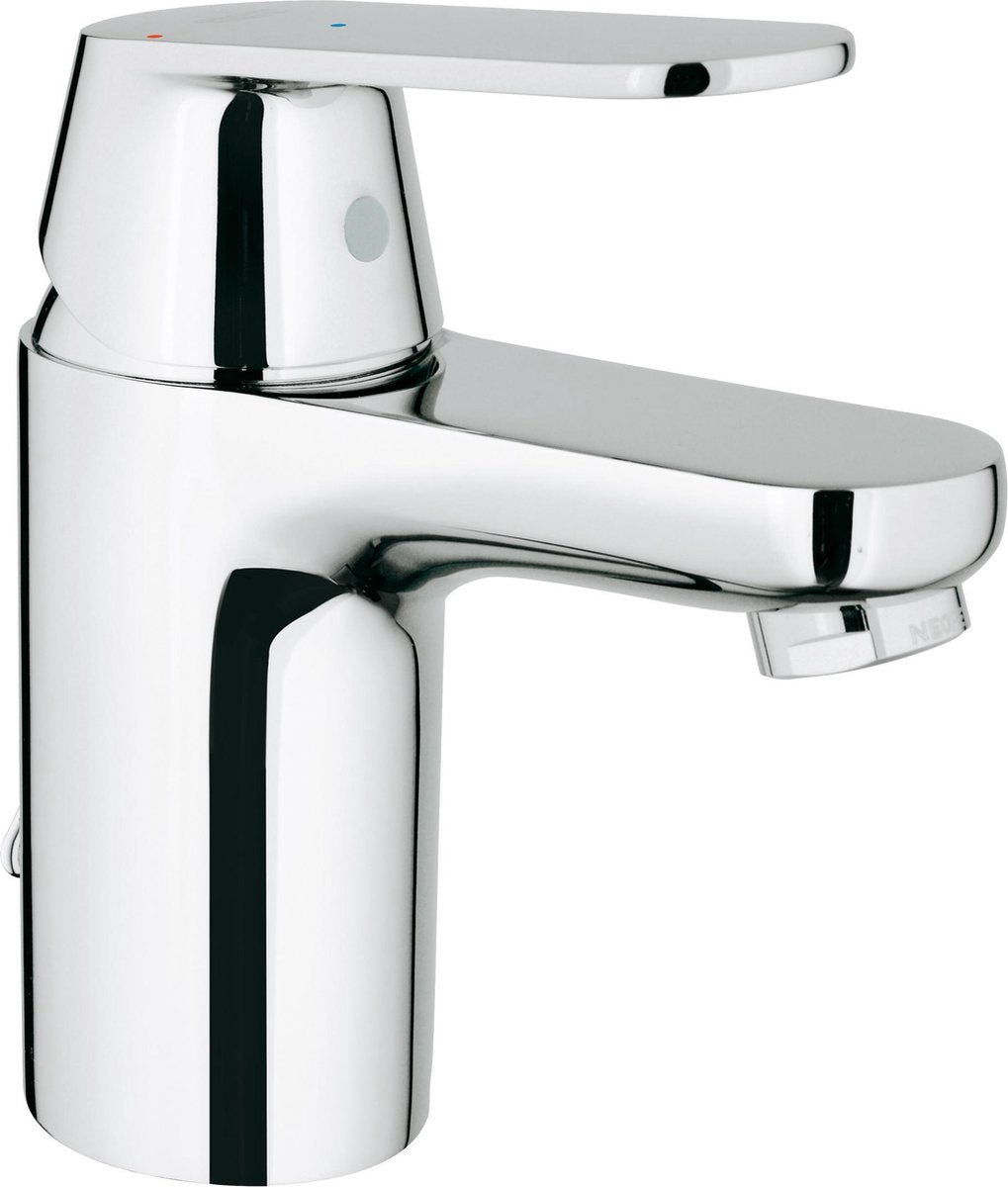 Grohe Eurosmart Cosmopolitan Waschtischarmatur – niedriger Auslauf – Ausziehkette mit Stopper – Chrom – wassersparend
