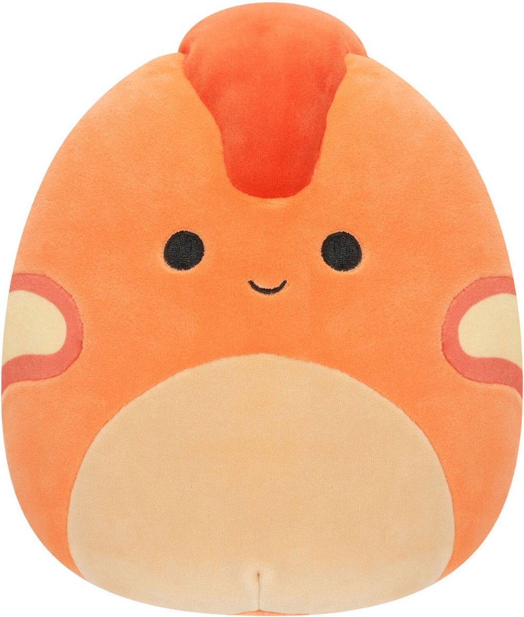 Squishmallows Squishmallow-Kuscheltier – 19 cm – Nischelle, der orangefarbene Dinosaurier