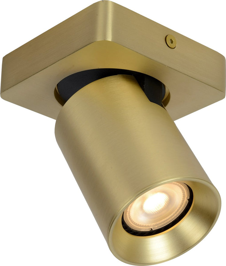 Lucide Nigel – Deckenstrahler (Deckenleuchte) – LED dim to warm – gu10 – 1 x 5 W 2200 K 3000 K – mattgoldenes Messing