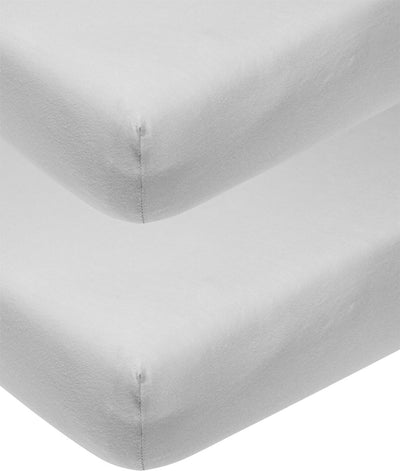 Meyco Baby Uni Spannbettlaken – 2er-Pack – hellgrau – 60 x 120 cm