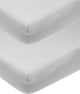 Meyco Baby Uni Spannbettlaken – 2er-Pack – hellgrau – 60 x 120 cm