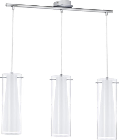 Eglo Pinto - Hängelampe - 3 Lichter - Chrom - klar, weiß