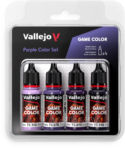 Vallejo Hobby Paint Acrylfarbe - 72382 Game Color - Lila Farbset - Acrylset Farbset - 4x 18 ml
